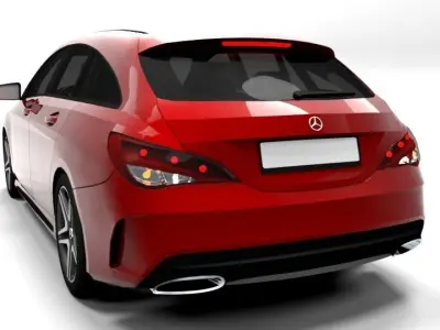 MERCEDES CLA SHOOTINGBRAKE AMG LOWPOLY Low-poly 3D model
