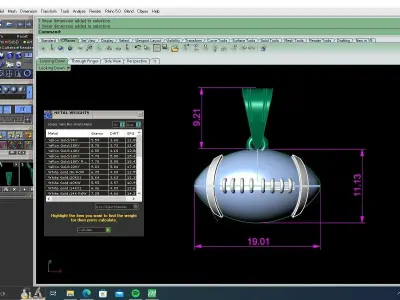 American Football 3D print model