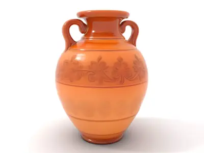 Elegant Terracotta Vase model pack Low-poly 3D model