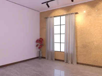 Living Room 3D model Low-poly 3D model