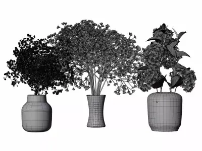 Flowe bouquets 01 3D model