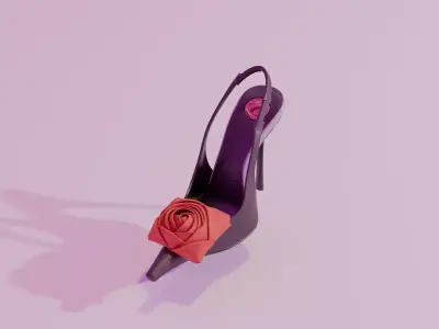 Saint Laurent Heel  Marketing Assets Low-poly 3D model