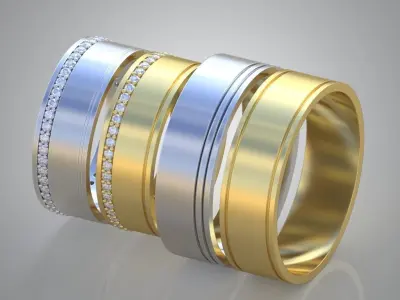 Diamond ring 0493 3D printable model  Free 3D print model