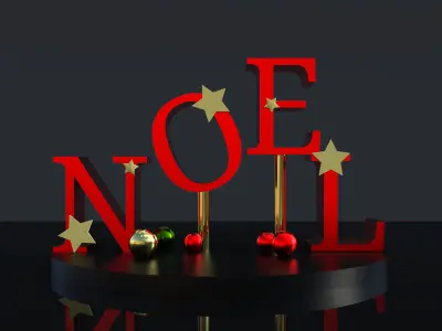 Noel Christmas 2024 Low-poly 3D model