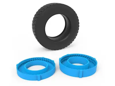 Tire Mold with Wheels for Trucks 3D print model