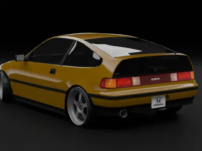 Honda CRX  Low-poly 3D model