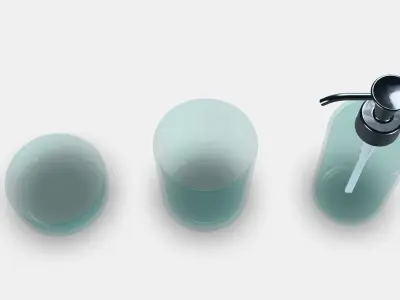 SKISSEN 3-piece bathroom set Low-poly 3D model