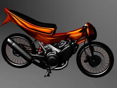 satria fu Low-poly 3D model