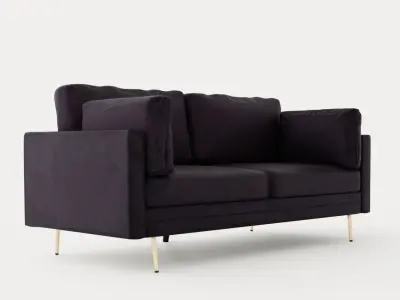 Bloom Velvet Sofa 3 Seater Low-poly 3D model