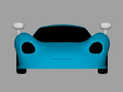 Toy Car Low-poly 3D model 13