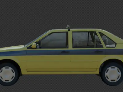 VW Santana 2005 taxi 3D model