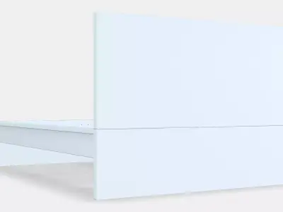 MALM Bed frame high 114 Low-poly 3D model