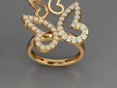 DIAMOND RING 3D print model 28