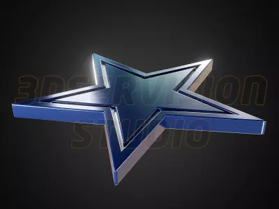 Dallas Cowboys logo - Cinematic - 3D print 3D model