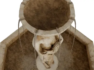 Girl Statue Fountain - Water Feature 3D model