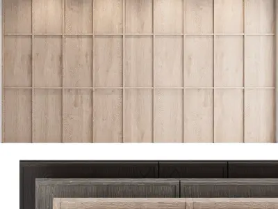 Decorative wall panel set 16 3D model