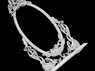 carved mirror 3D model 11
