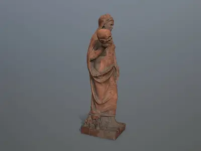 Afrodit Statue Low-poly 3D model