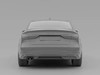 Audi A3 8V Sedan Low-poly 3D model