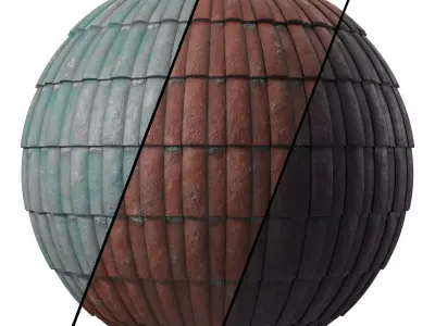 Roof Tile Materials 50- Concrete Roofing Seamless Pbr 4k Texture