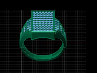 Print Ready STL 3DM  Gents Rings Diamond Men Ring  3D print model 39