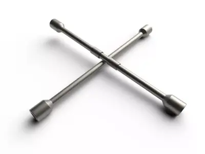 Lug Wrench M02 Low-poly 3D model