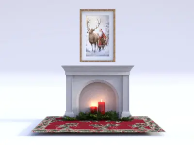 Christmas Micro Pack Decoration Low-poly 3D model
