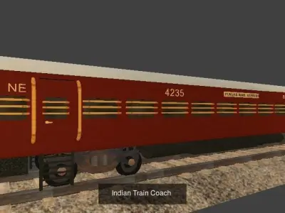 Indian Train Coaches 3D Model Collection