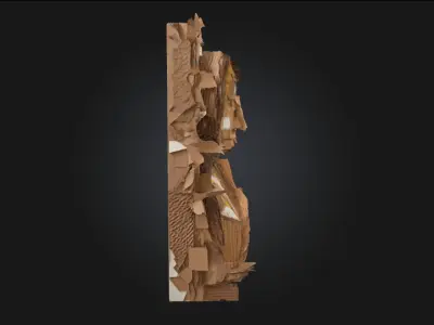 Cardboard Masterpiece  Creativity in Corrugated Form 3D model