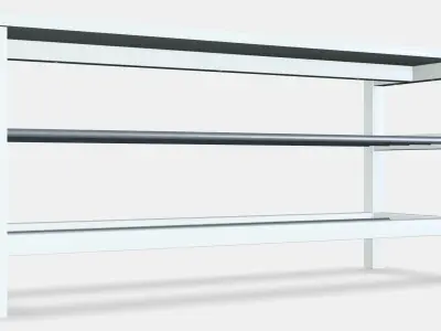 TJUSIG bench with shoe rack Low-poly 3D model