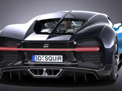 Bugatti Chiron 2017 3D model