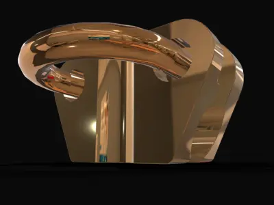 BARE COPPER CLAMP Low-poly 3D model