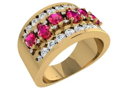 Channel Setting Band Ring 3503 3D print model