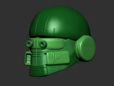 helmet high poly sculpt 3d printable  3D model 62