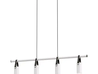apricale-98282 pendant light with four lights hanging from it 3D model