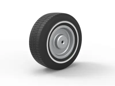 Car wheel 7 Scale 1 to 10 3D print model