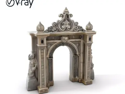 Ornate Historical Arch Model Pack Low-poly 3D model