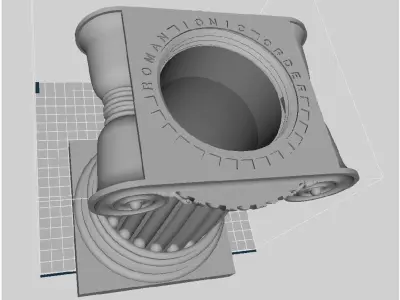 Ancient Roman Ionic COLUMN  for  Vase or  Pencil case or Box 3D print model