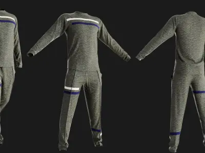 4 Tracksuits for men vol02 3D model
