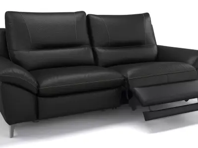 Leather 3 Seater Recliner Sofa  3D model