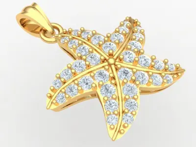 Star pendant - Diamond pendant 3D print model