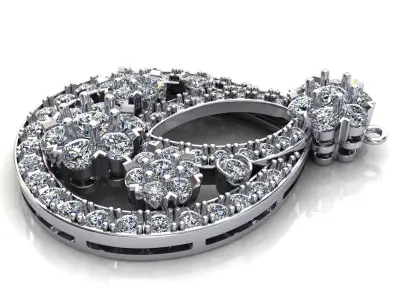 SnowFlake VCA Estate Pendant 3D print model