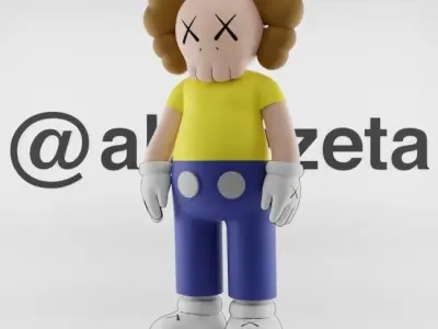 Kaws Morty Smith Textured Low-poly 3D model