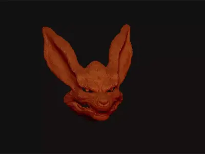 naruto nine-tailed demon fox kyuubi mask 3D print model