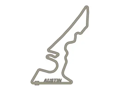 Austin F1 Racing Track 2025 3D print model