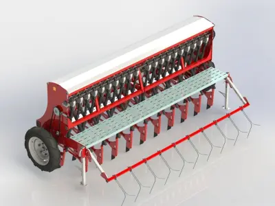 WG 1023 - Mounted mechanical seed drill 3D model