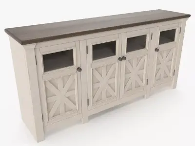 Tv Stand - 4 doors Low-poly 3D model