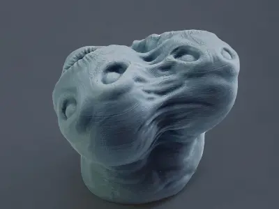 horror pot 2 heads  for 3d printer-high poly model 3D print model