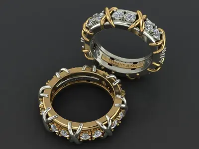 tiffany ring 3D print model shop