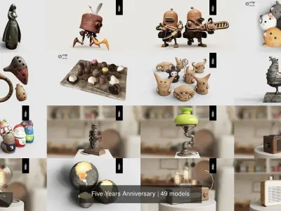 Five Years Anniversary 3D Model Collection